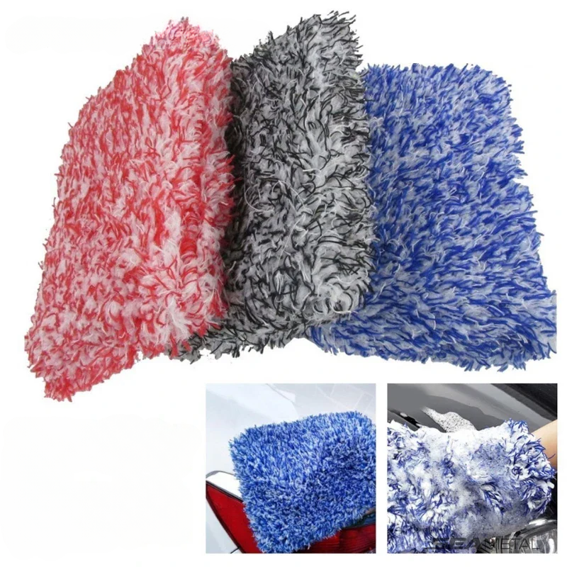 SEAMETAL Car Wash Microfiber Car Washer Sponge Car Care Detailing Brushes Washing Towel Sponge Block Car Cleaning Products