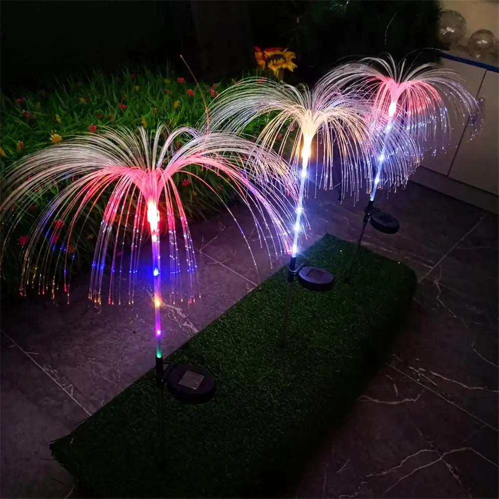 LED Solar Jellyfish Garden Lights Outdoor Waterproof Christmas Ornaments Yard Balcony Lawn Decoration Solar Powered Flowers Lamp