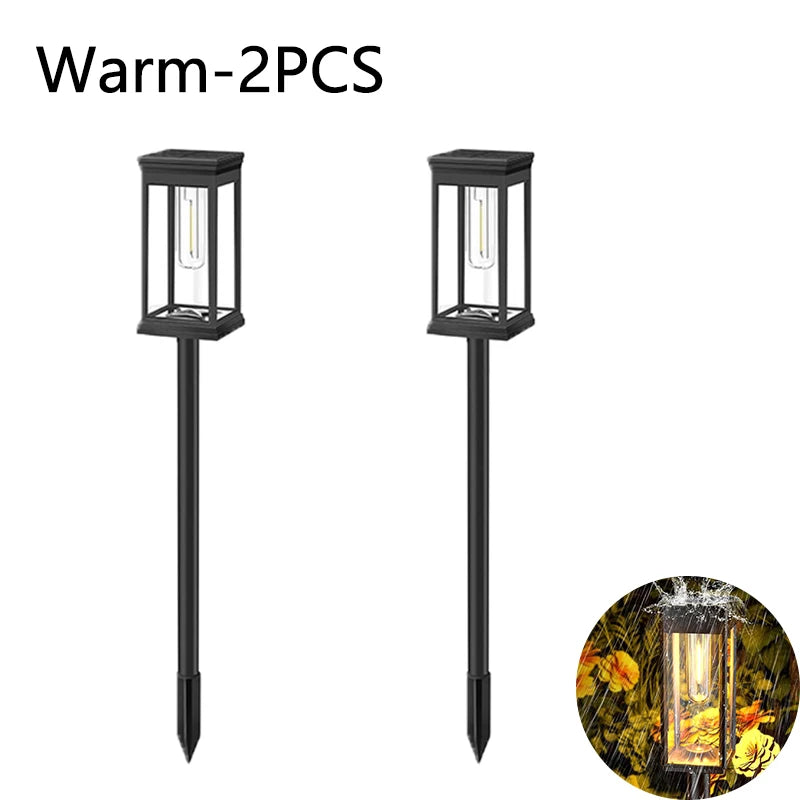 Solar Pathway Lights Outdoor Outdoor Waterproof IP65 Garden Lights for Walkway Yard Backyard Lawn Landscape Lighting Decorative