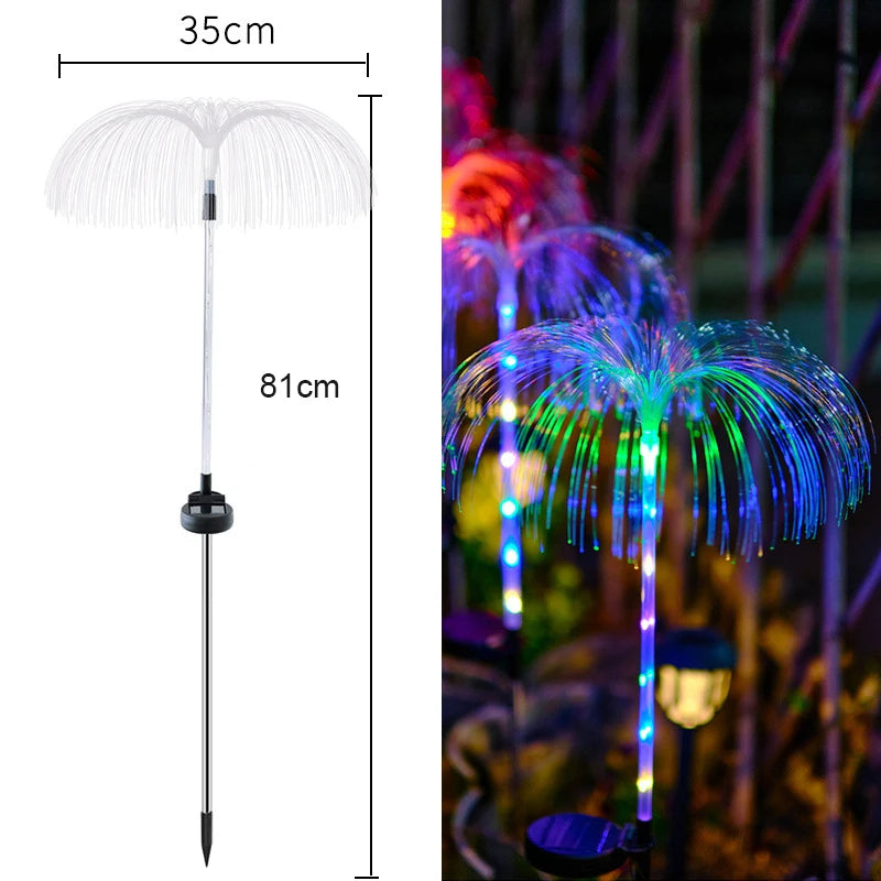 LED Solar Jellyfish Garden Lights Outdoor Waterproof Christmas Ornaments Yard Balcony Lawn Decoration Solar Powered Flowers Lamp