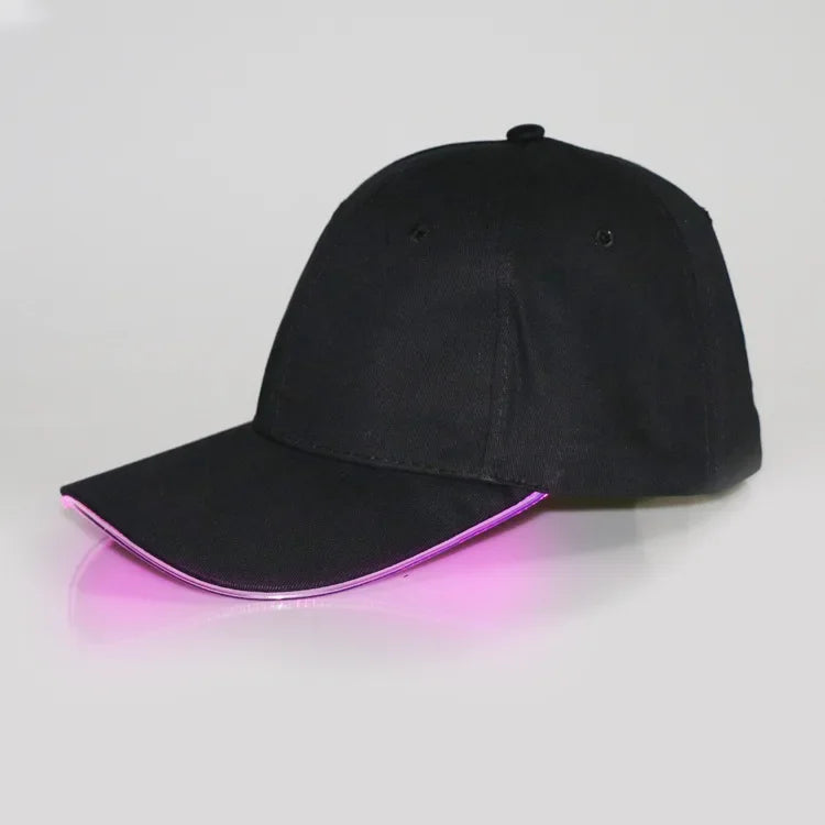 Led Light Hip-Hop Luminous Hat Adjustable Fashion Flashing Baseball Cap Adjustable Kty Bar Party Sporting Night Illumination Cap