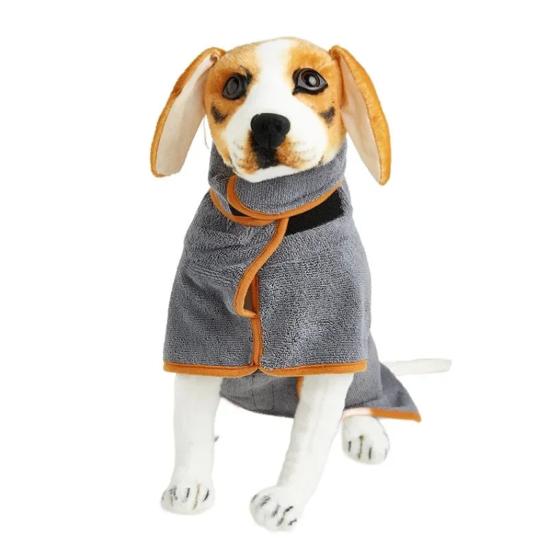 Dog Bathrobe Towel Bath Robe Pet Dog Bathrobe Fast Drying Coat Soft Adjustable Absorbent Towel For Large Medium Small Dog