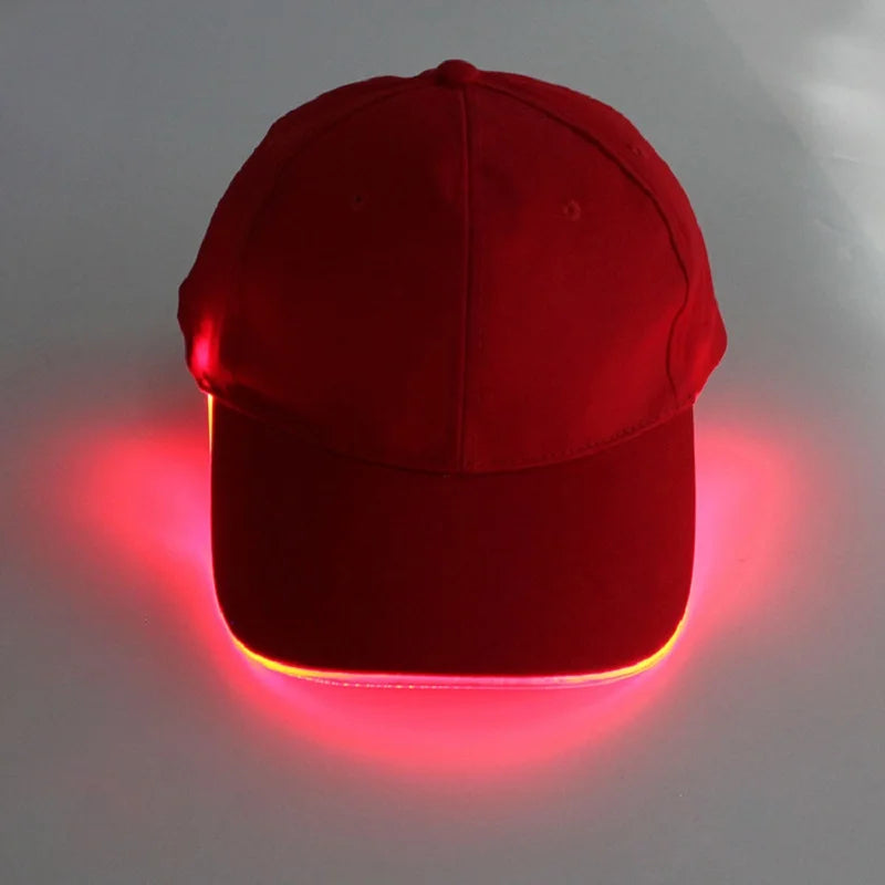 Led Light Hip-Hop Luminous Hat Adjustable Fashion Flashing Baseball Cap Adjustable Kty Bar Party Sporting Night Illumination Cap