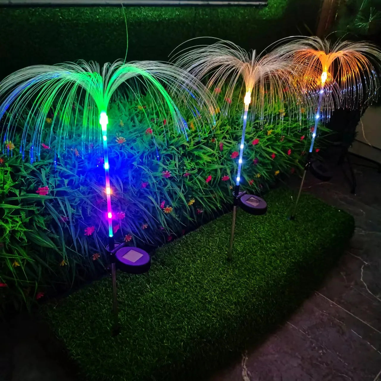 LED Solar Jellyfish Garden Lights Outdoor Waterproof Christmas Ornaments Yard Balcony Lawn Decoration Solar Powered Flowers Lamp