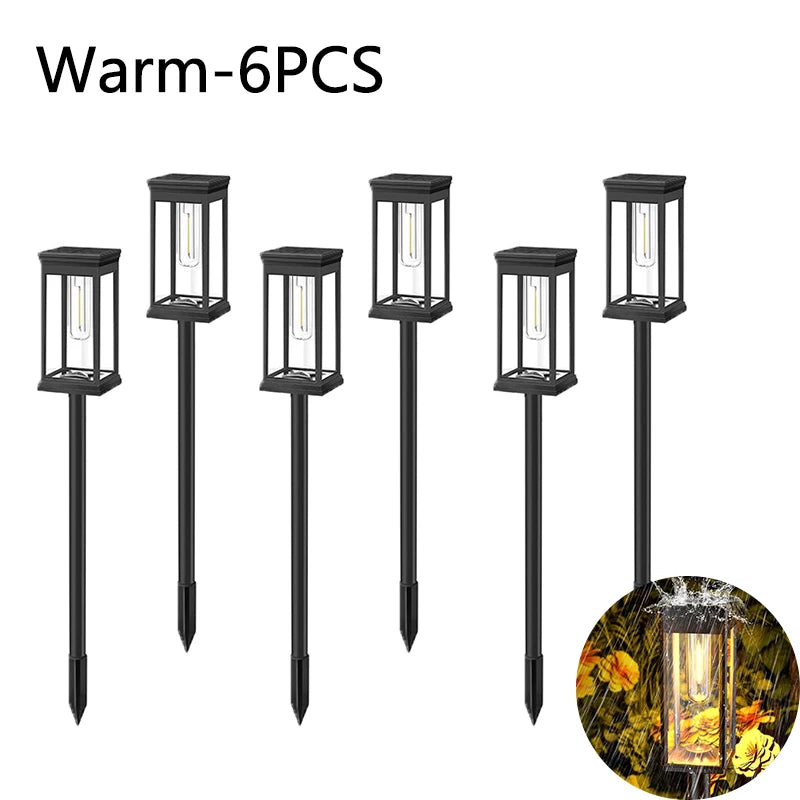 Solar Pathway Lights Outdoor Outdoor Waterproof IP65 Garden Lights for Walkway Yard Backyard Lawn Landscape Lighting Decorative