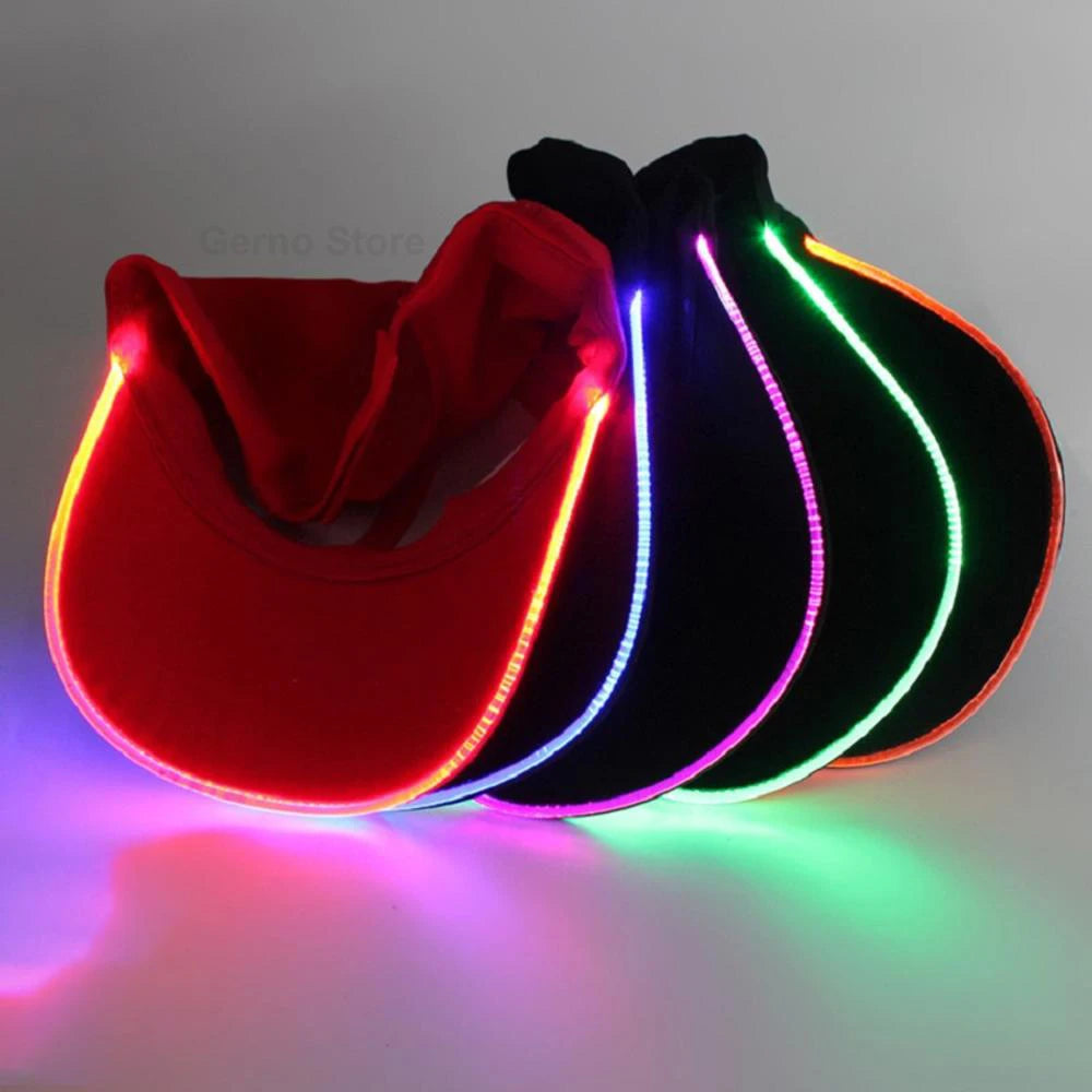 Led Light Hip-Hop Luminous Hat Adjustable Fashion Flashing Baseball Cap Adjustable Kty Bar Party Sporting Night Illumination Cap