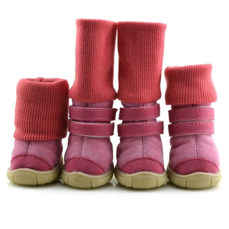 Winter Dog Shoes Snow High Tops Dog Booties Antislip Sole Pet Paw Protectors Running Hiking Pet Dog Boots for Medium Large Dogs