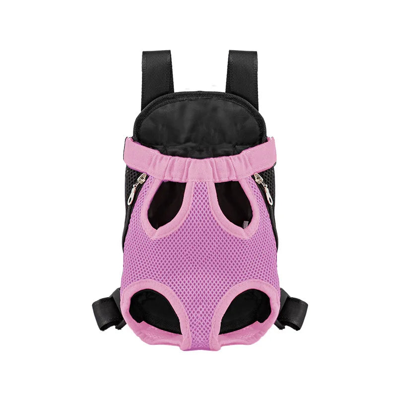 Double Shoulder Breathable Portable Travel Pet Dog Carrier Backpack Mesh Carrier Front Bag for Small Dog Cats Outdoor