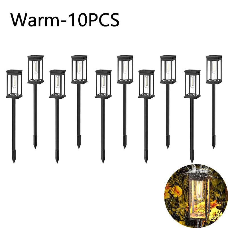 Solar Pathway Lights Outdoor Outdoor Waterproof IP65 Garden Lights for Walkway Yard Backyard Lawn Landscape Lighting Decorative