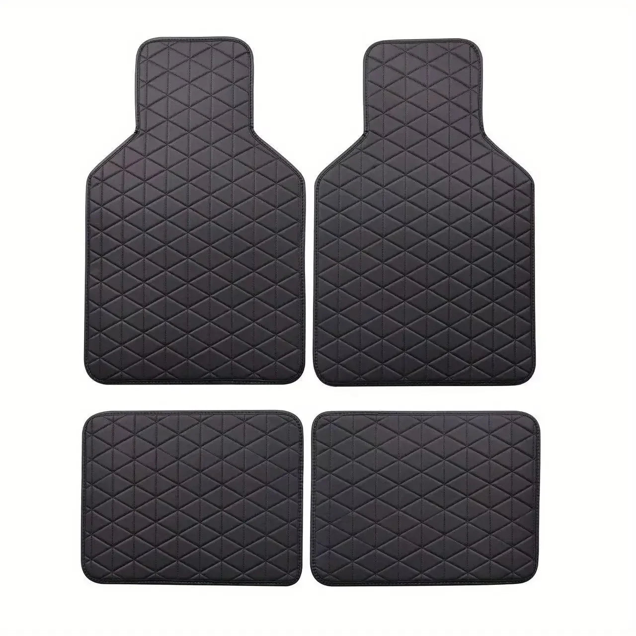 New Car Floor Mats 4PCS Universal PU Leather Waterproof Auto Foot Pad Protector Carpet Front And Rear Mats Set Auto Accessories