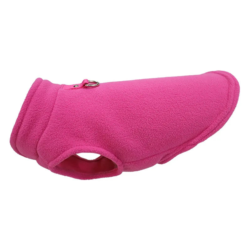 Warm Fleece Dogs Clothes Pet Jacket Vest with D-Ring For Small Dog Cats Clothing French Bulldog Costumes Chihuahua Coat