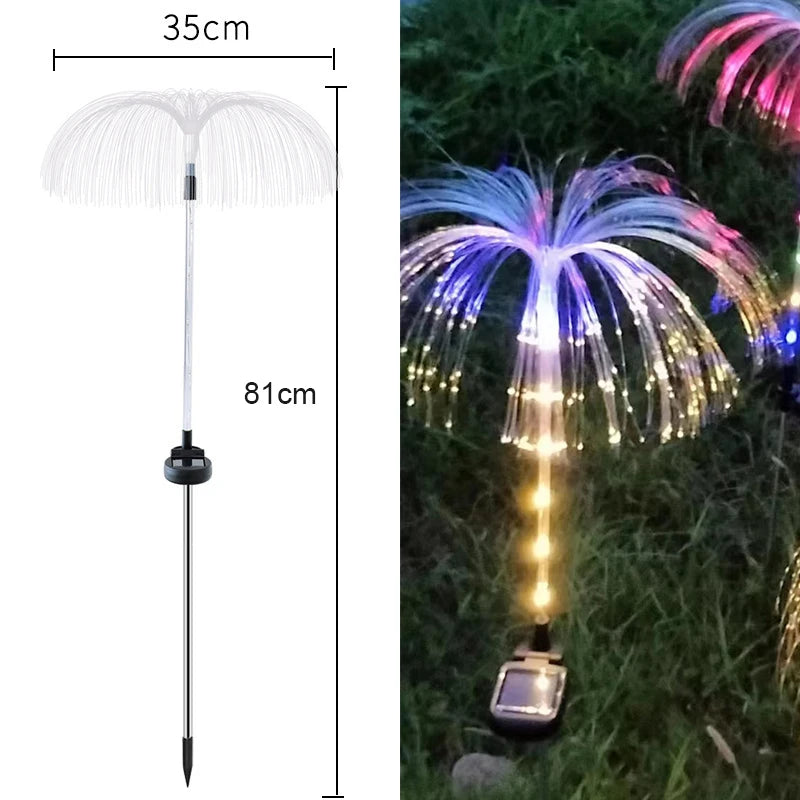 LED Solar Jellyfish Garden Lights Outdoor Waterproof Christmas Ornaments Yard Balcony Lawn Decoration Solar Powered Flowers Lamp