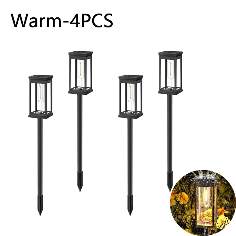 Solar Pathway Lights Outdoor Outdoor Waterproof IP65 Garden Lights for Walkway Yard Backyard Lawn Landscape Lighting Decorative