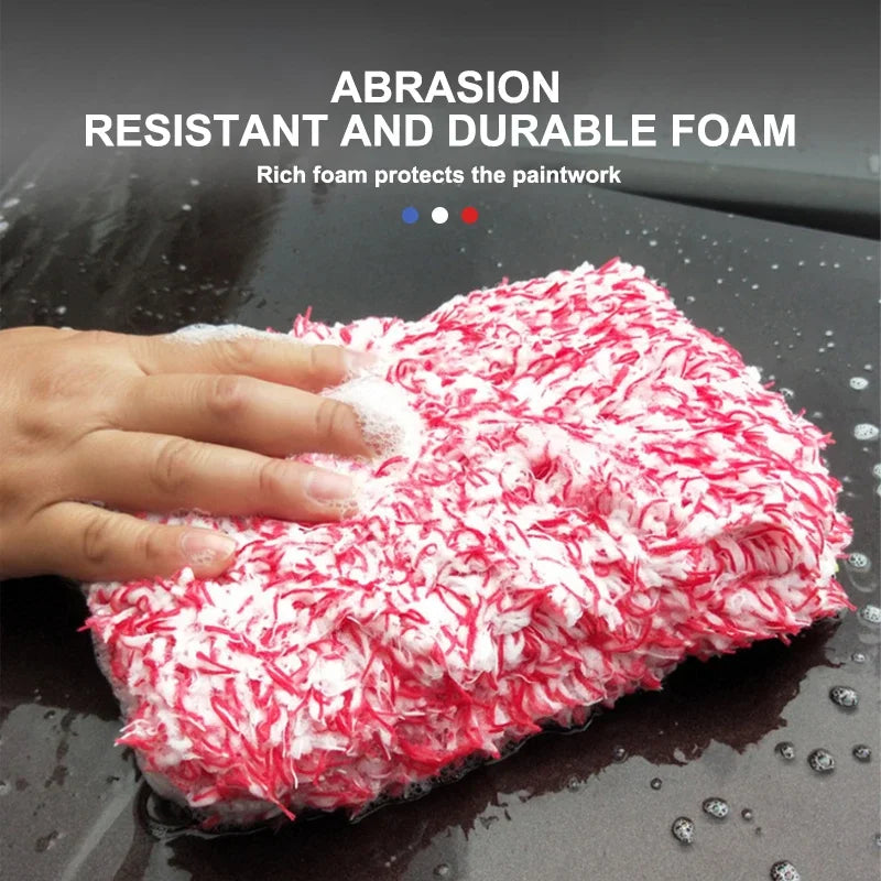 SEAMETAL Car Wash Microfiber Car Washer Sponge Car Care Detailing Brushes Washing Towel Sponge Block Car Cleaning Products