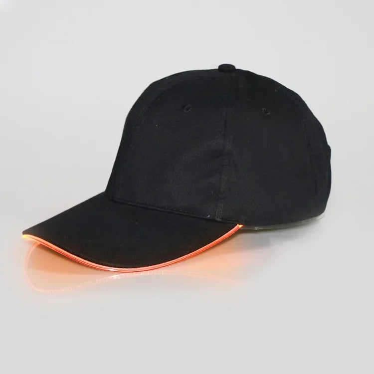 Led Light Hip-Hop Luminous Hat Adjustable Fashion Flashing Baseball Cap Adjustable Kty Bar Party Sporting Night Illumination Cap