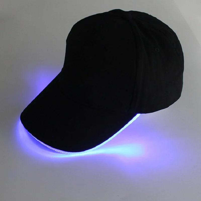 Led Light Hip-Hop Luminous Hat Adjustable Fashion Flashing Baseball Cap Adjustable Kty Bar Party Sporting Night Illumination Cap