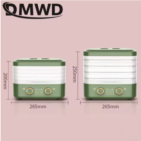 5 Trays Dried Fruit Air Dryer Multifunction Meat Vegetable Herb Drying Machine Digital Timer Temperature Control Food Dehydrator