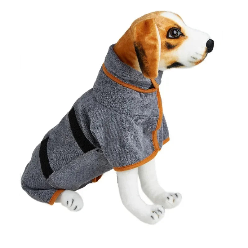 Dog Bathrobe Towel Bath Robe Pet Dog Bathrobe Fast Drying Coat Soft Adjustable Absorbent Towel For Large Medium Small Dog