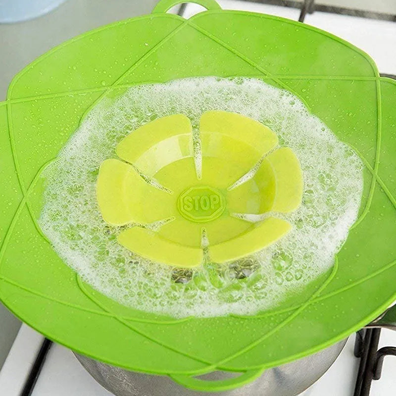 Silicone lid Spill Stopper Cover For Pot Pan Kitchen Accessories Cooking Tools Flower Cookware Utensil