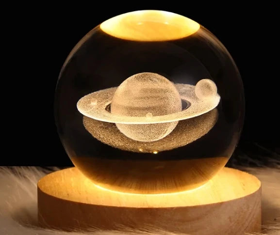 Kids LED Crystal Ball Toys Table Lamp 3D Moon Planet Galaxy Decor Party Educational Toys for Kids Adult Birthday Xmas Gifts